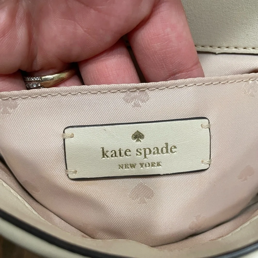 Kate Spade Natalia Cream Quilted Chain Shoulder Bag